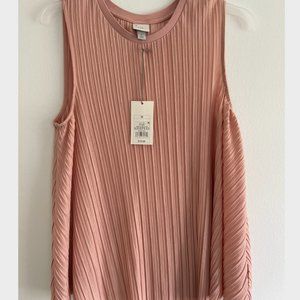 Blush Pink Pleated Top. A New Day Brand. Medium